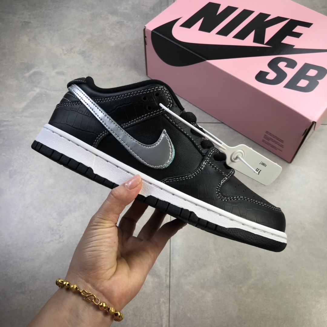 380  纯原 SB板鞋 钻石 黑银色 NIKE SB DUNK PRO QS 钻石 BV1310-001