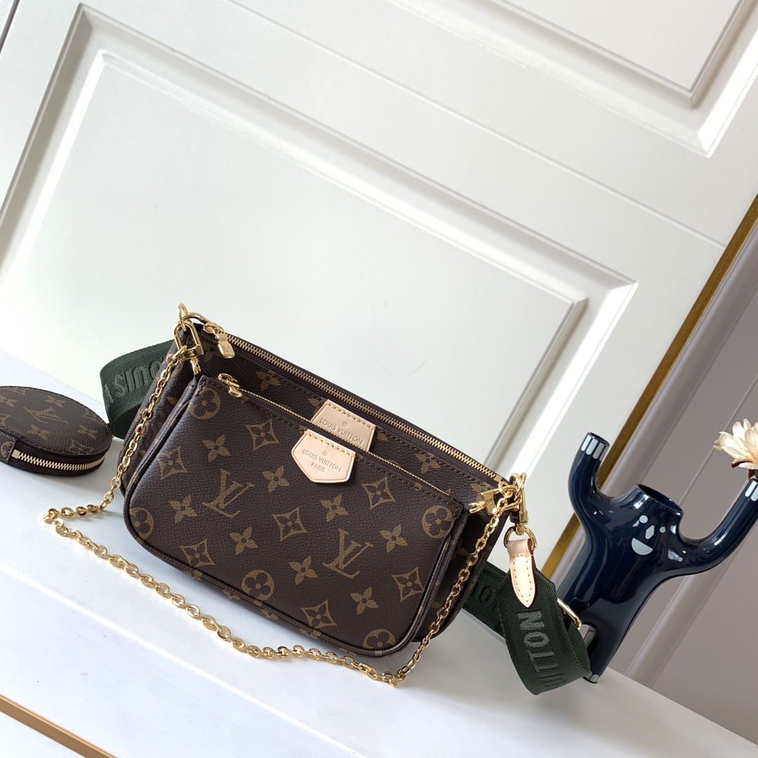 Louis Vuitton Multi Pochette Accessoires Monogram in Khaki - Handbags M44813