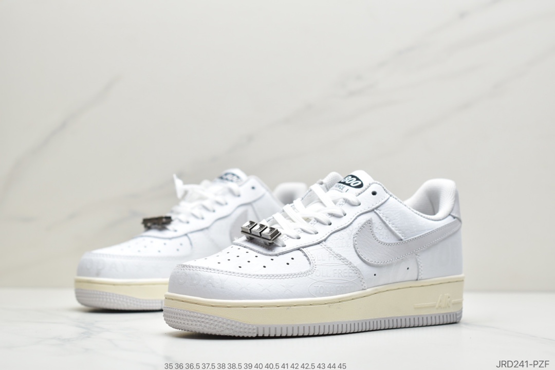 210 公司级耐克Nike Air Force 1 '07 Premium ”Toll Free”白灰 CJ1631- 100