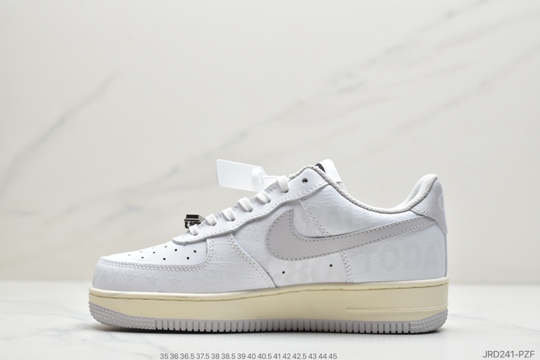 210 公司级耐克Nike Air Force 1 '07 Premium ”Toll Free”白灰 CJ1631- 100