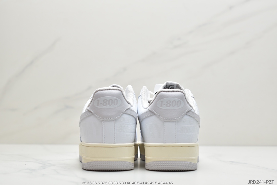 210 公司级耐克Nike Air Force 1 '07 Premium ”Toll Free”白灰 CJ1631- 100