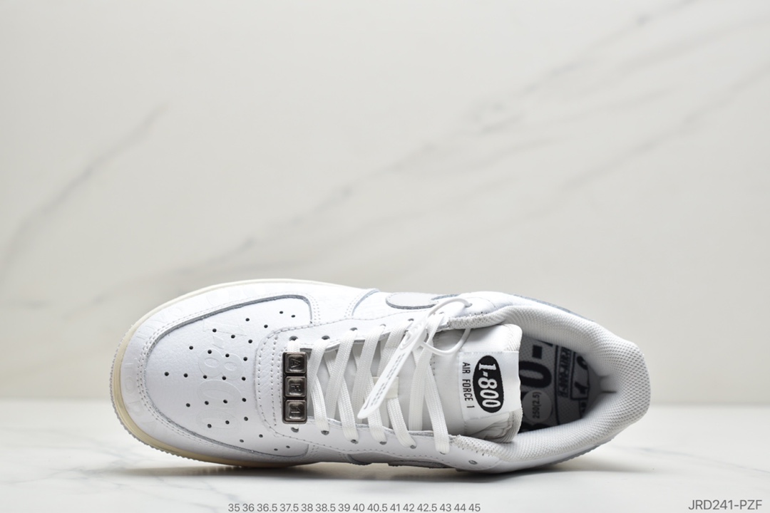 210 公司级耐克Nike Air Force 1 '07 Premium ”Toll Free”白灰 CJ1631- 100
