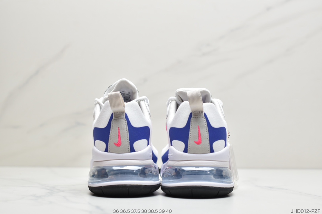 190 耐克Nike Air Max 270 React QP ”White/Light Blue”270瑞亚赛车系列后半掌气垫百搭运动慢跑鞋 CU7833-101