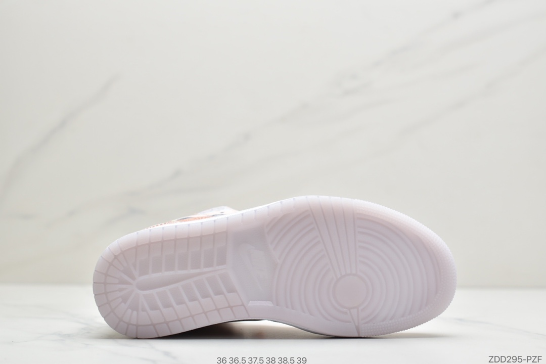 230 公司级Air Jordan 1 Mid白银紫 奶牛中帮 AJ1 乔丹1代 CW6008-600