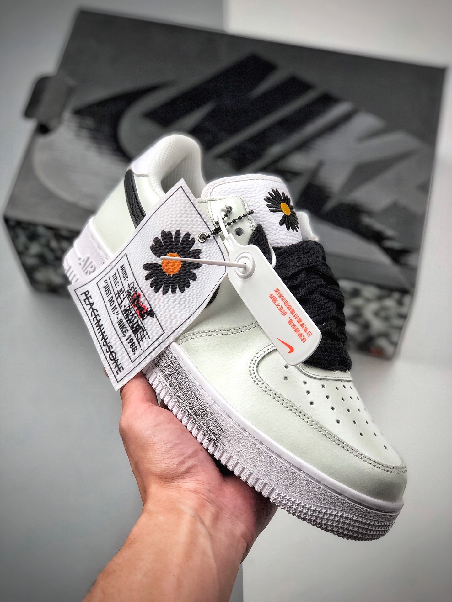 240 PEACEMINUSONE x Nike Air Force 1 '07 Low ”白黑”空军低帮经典百搭休闲运动板鞋DD3223-100