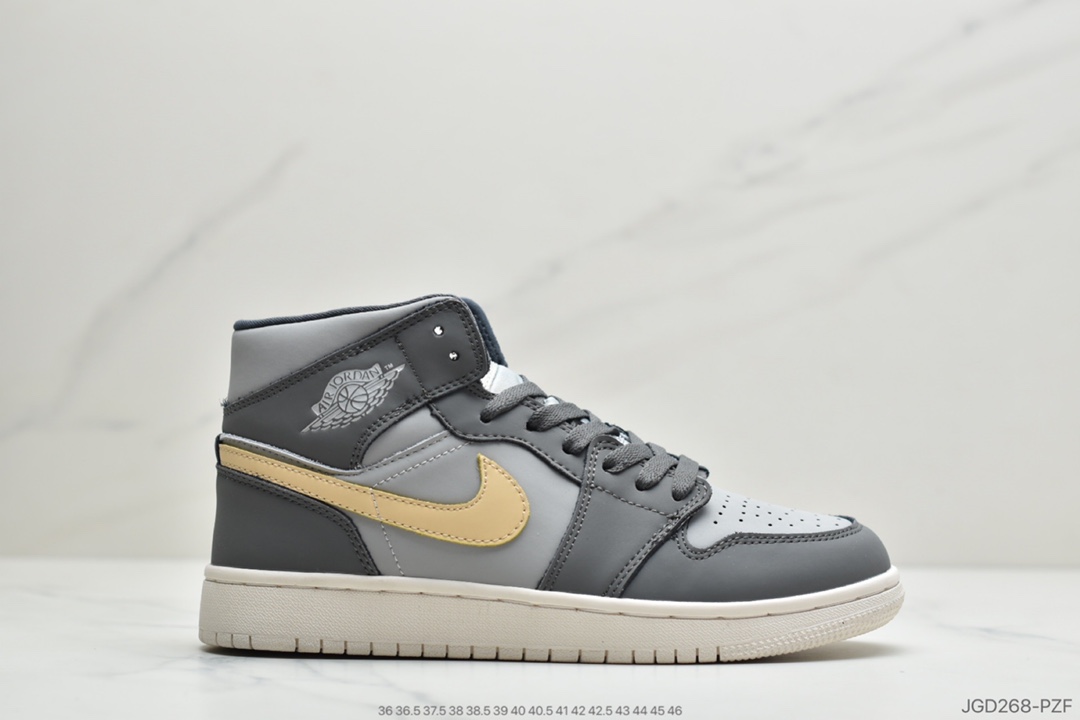 180 公司级乔丹Air Jordan 1 Mid 黑灰粉 AJ1 乔1 中帮百搭休闲运动板鞋BQ6472-020