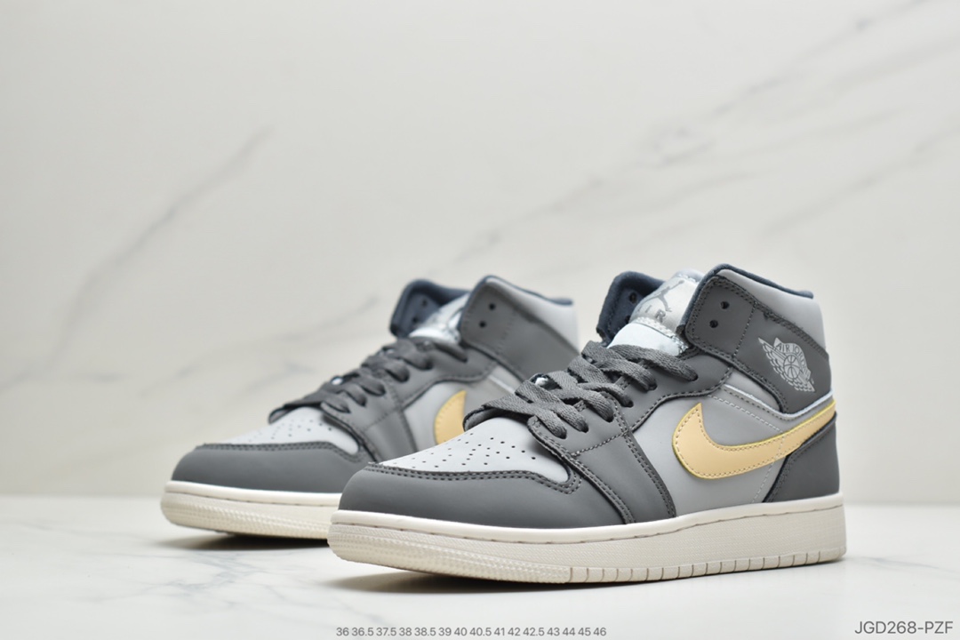180 公司级乔丹Air Jordan 1 Mid 黑灰粉 AJ1 乔1 中帮百搭休闲运动板鞋BQ6472-020