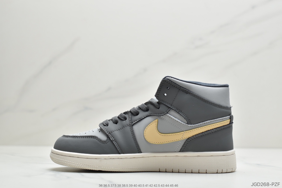 180 公司级乔丹Air Jordan 1 Mid 黑灰粉 AJ1 乔1 中帮百搭休闲运动板鞋BQ6472-020