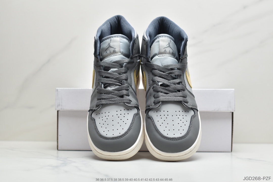 180 公司级乔丹Air Jordan 1 Mid 黑灰粉 AJ1 乔1 中帮百搭休闲运动板鞋BQ6472-020