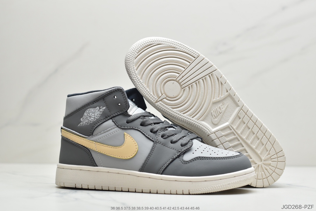 180 公司级乔丹Air Jordan 1 Mid 黑灰粉 AJ1 乔1 中帮百搭休闲运动板鞋BQ6472-020