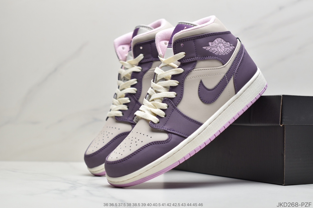 160 NIKE Air Jordan 1 Retro Mid”Reverse Black Toe” TL BMXDAJ1乔丹一代中帮经典复古文化休闲运动篮球鞋554724