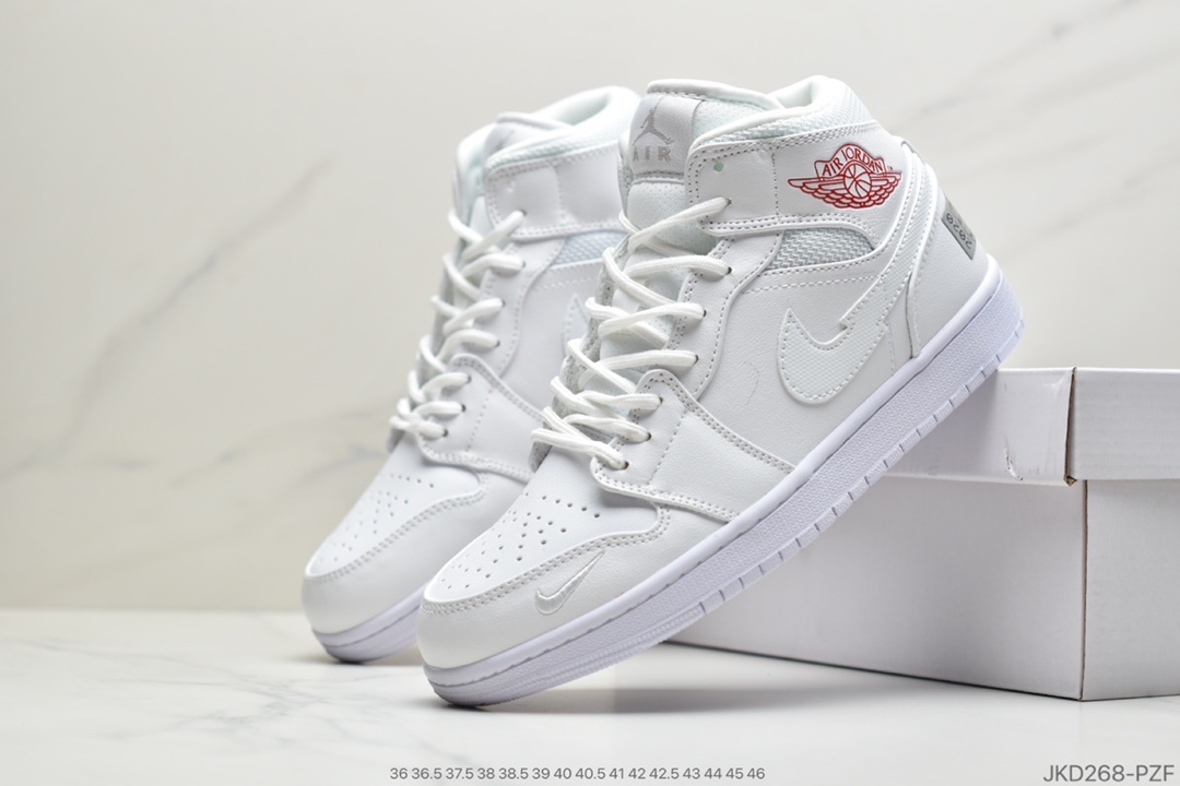 160 NIKE Air Jordan 1 Retro Mid”Reverse Black Toe” TL BMXDAJ1乔丹一代中帮经典复古文化休闲运动篮球鞋554724