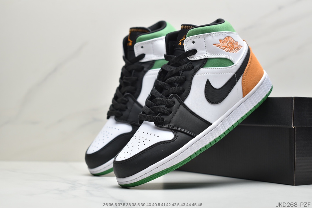 160 NIKE Air Jordan 1 Retro Mid”Reverse Black Toe” TL BMXDAJ1乔丹一代中帮经典复古文化休闲运动篮球鞋554724