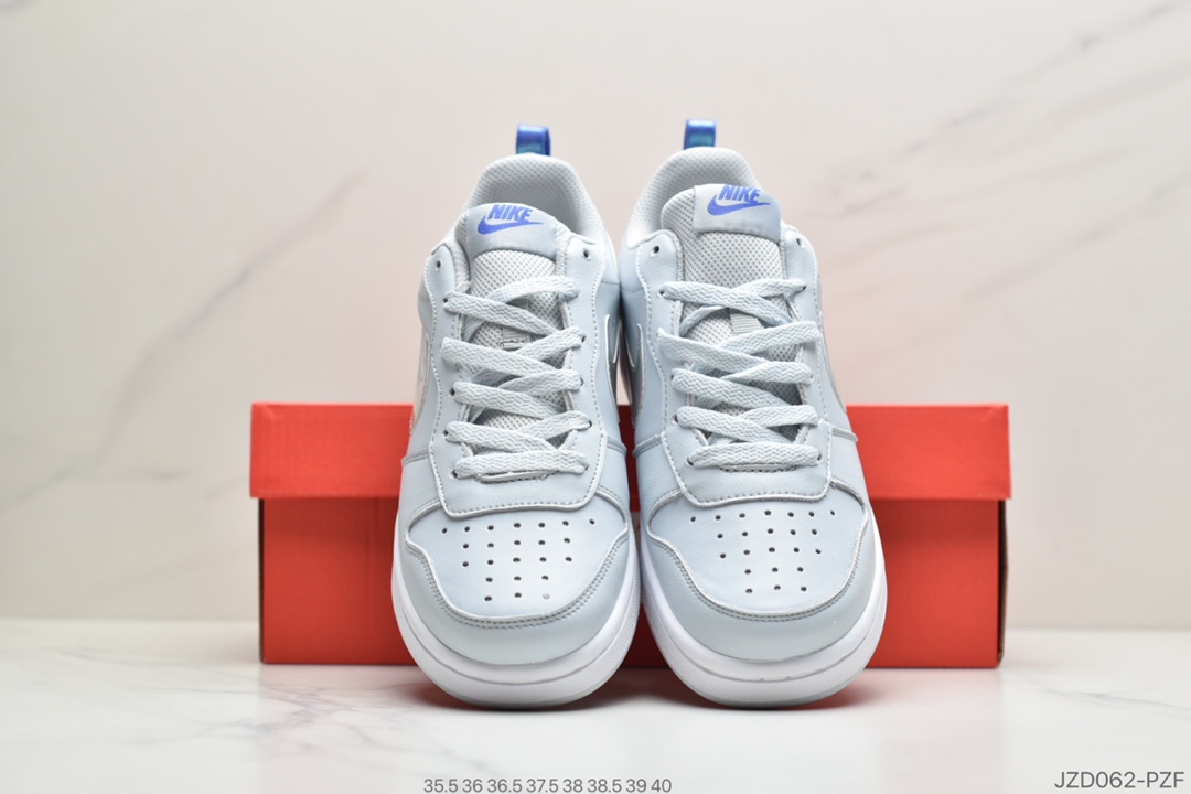 140 Nike Court Borough Low SE”White/Pink/Tie-Dye Flower”学院系列休闲运动皮革板鞋“皮革白浅粉扎染花卉” CJ2239-401