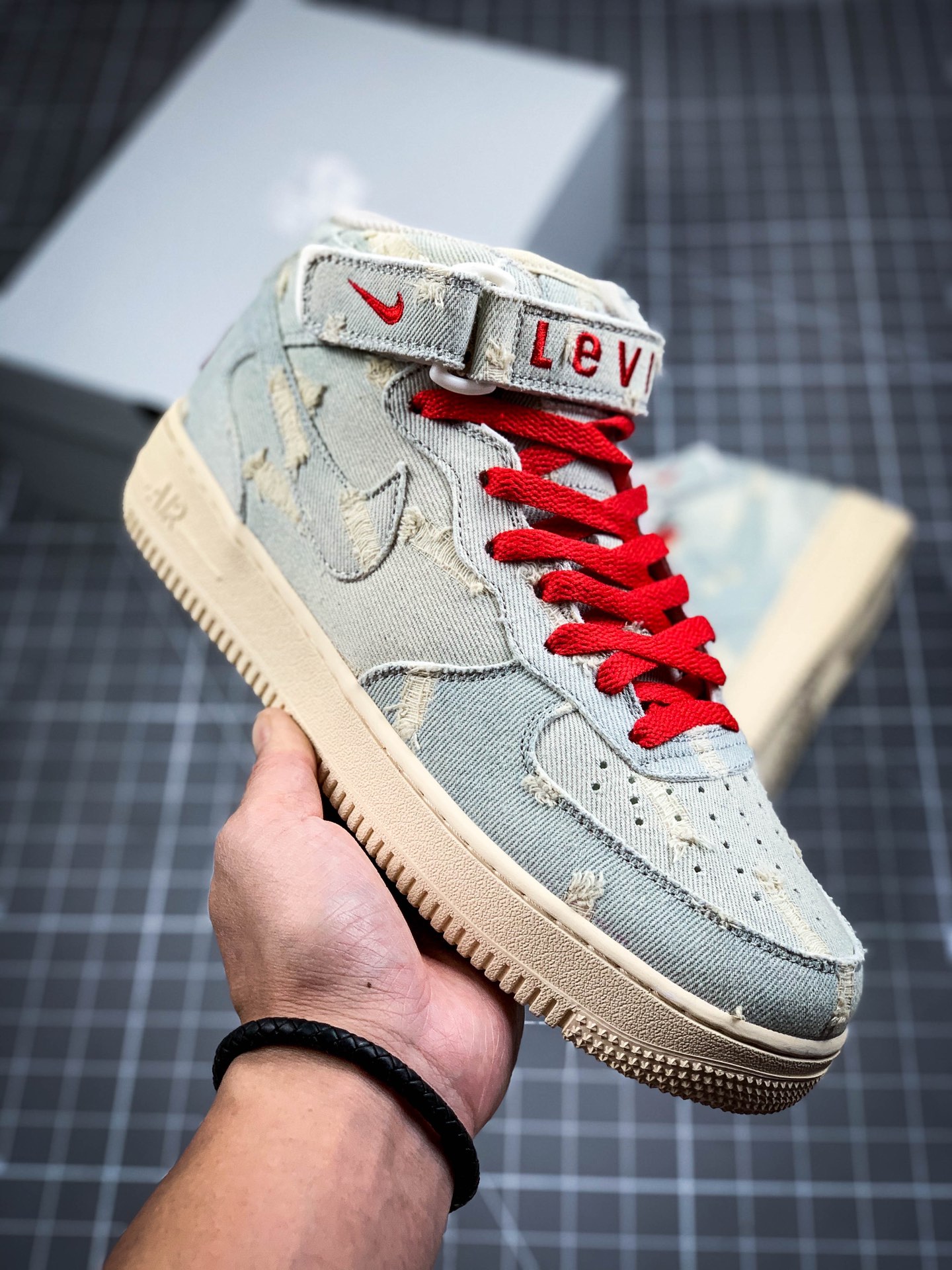 240 Levi's x Air Force 1 MID丹宁做旧 丹宁牛仔空军 李维斯限定联名款 651122-215