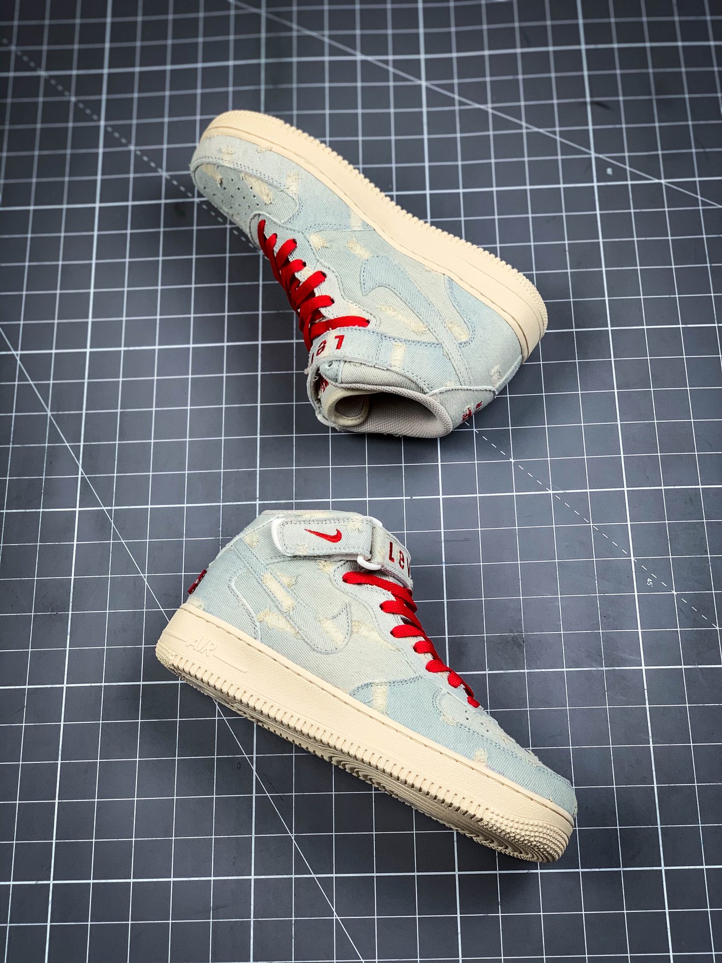 240 Levi's x Air Force 1 MID丹宁做旧 丹宁牛仔空军 李维斯限定联名款 651122-215