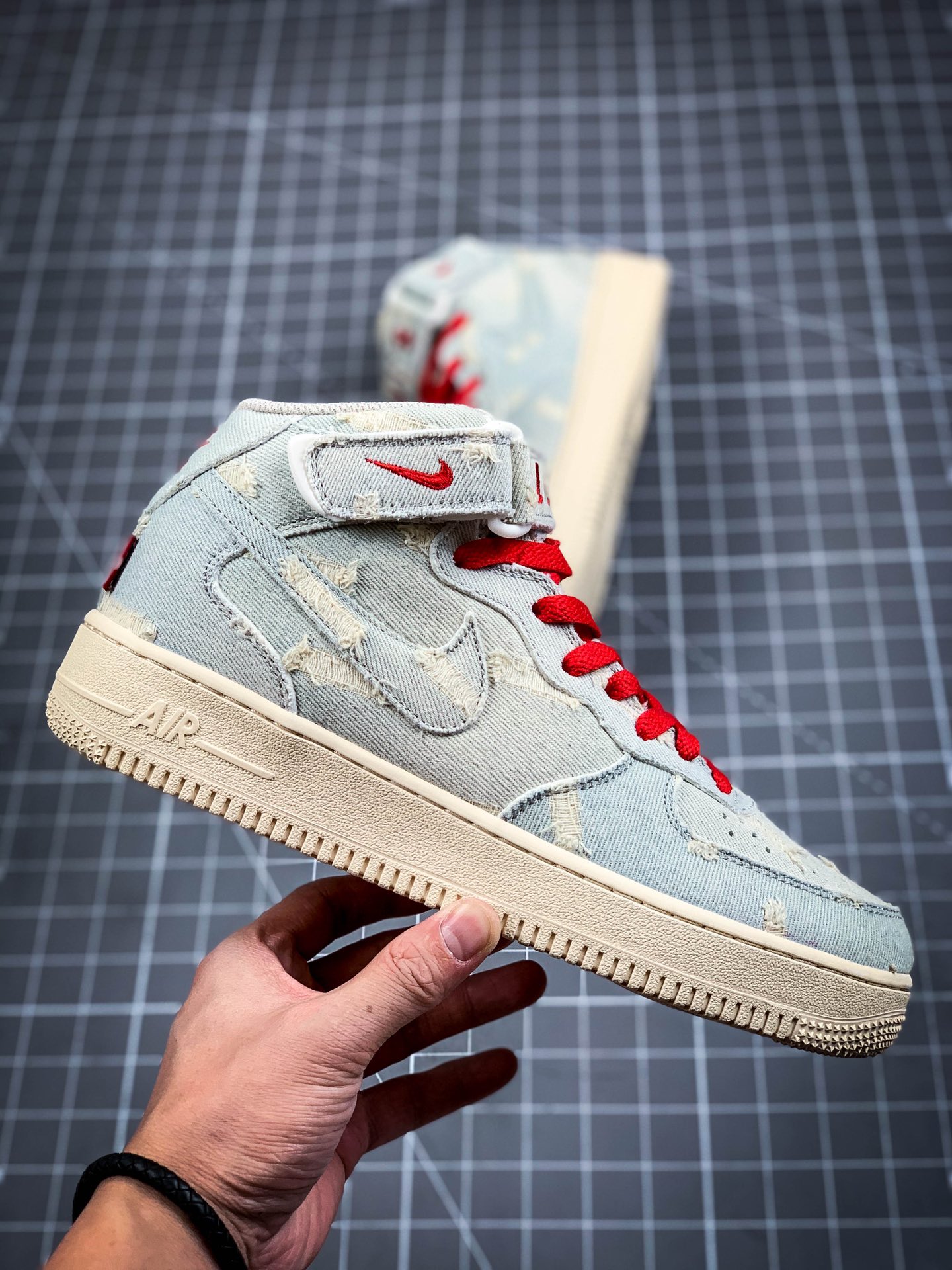 240 Levi's x Air Force 1 MID丹宁做旧 丹宁牛仔空军 李维斯限定联名款 651122-215