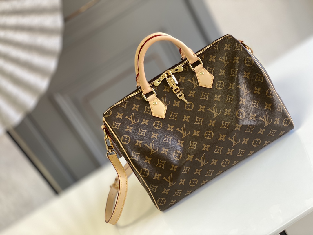 Top Quality Replica
 Louis Vuitton LV Speedy Bags Handbags Gold Monogram Canvas Fabric Fashion