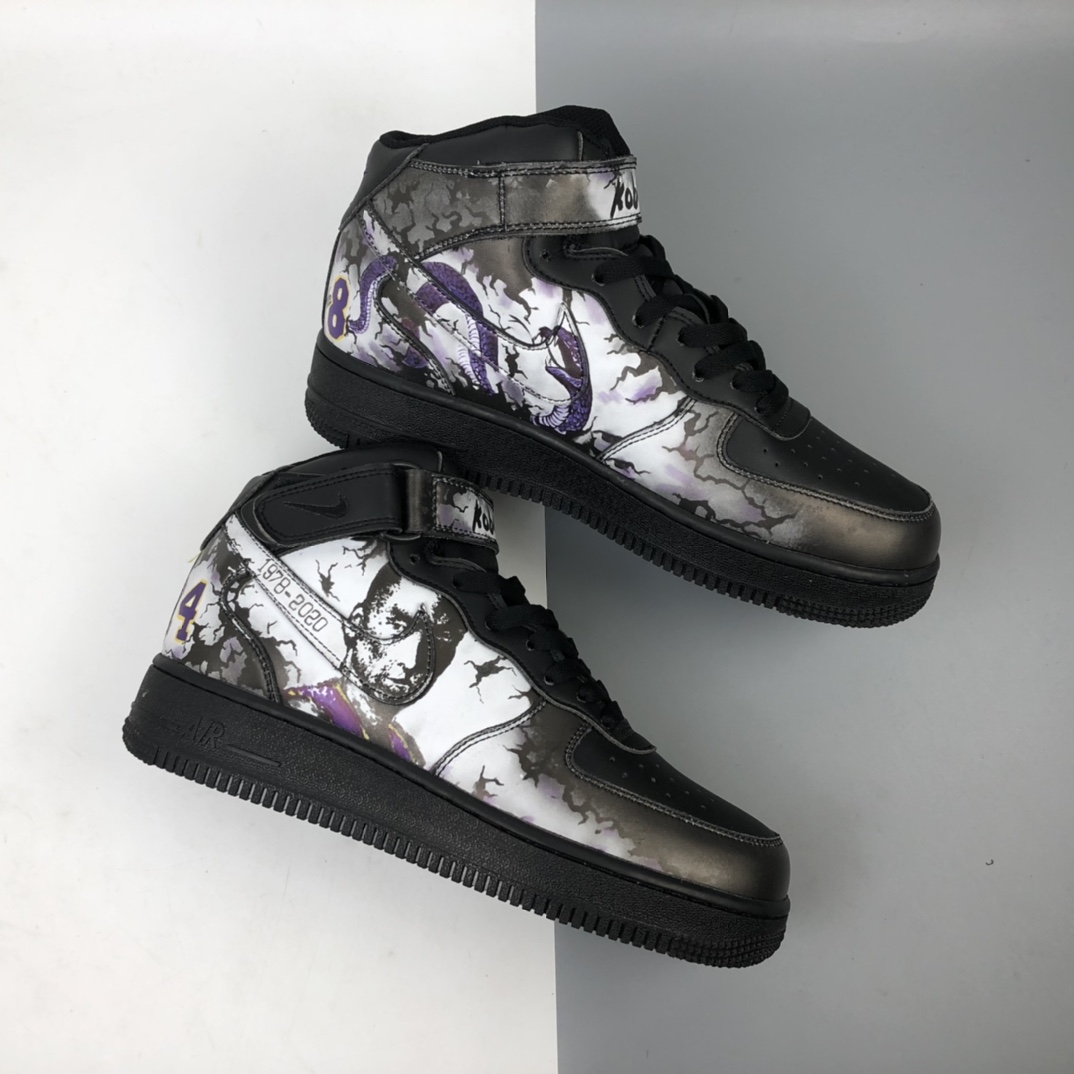 220  NK Air Force 1 HIGH ’07 LV8 2  Kobe 科比纪念款 空军一号中帮运动休闲板鞋  AQ8021-002