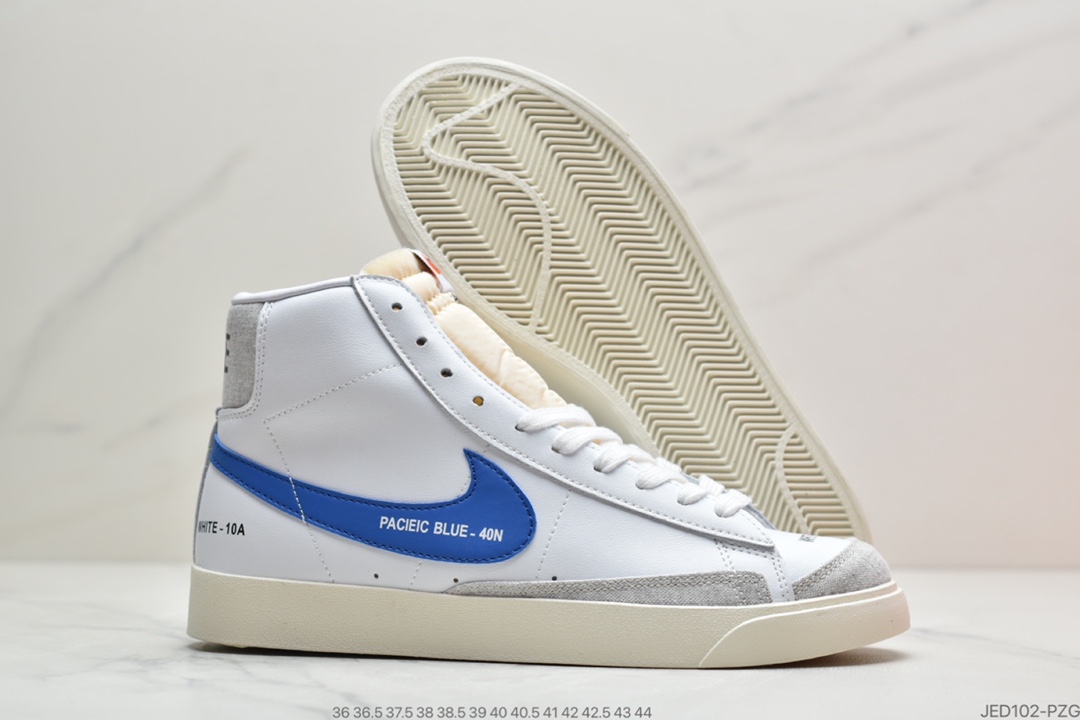 150 公司级耐克Nike Blazer Mid '77 开拓者四色勾黑色高帮百搭休闲板鞋 DA2142-046