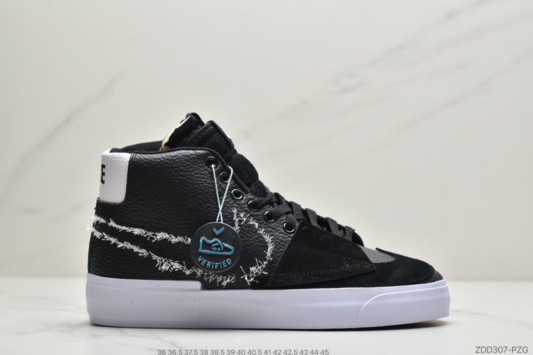 220 公司级耐克Nike SB Blazer Mid Edge “Team Red”解构拆钩补丁风开拓者高帮 DA2189-600