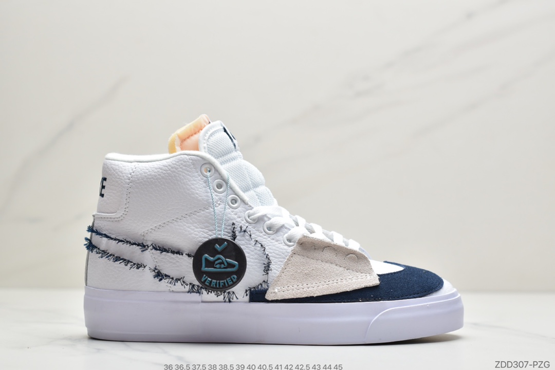 220 公司级耐克Nike SB Blazer Mid Edge “Team Red”解构拆钩补丁风开拓者高帮 DA2189-600