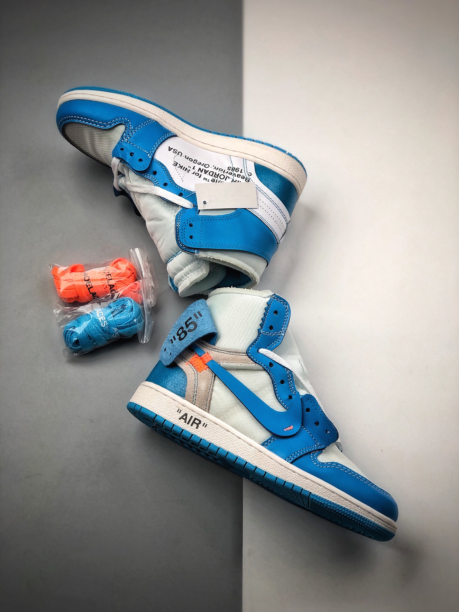 300  Air Jordan 1 X OFF-WHITE 高帮 北卡蓝联名 AJ1 乔丹1代 AQ0818-148