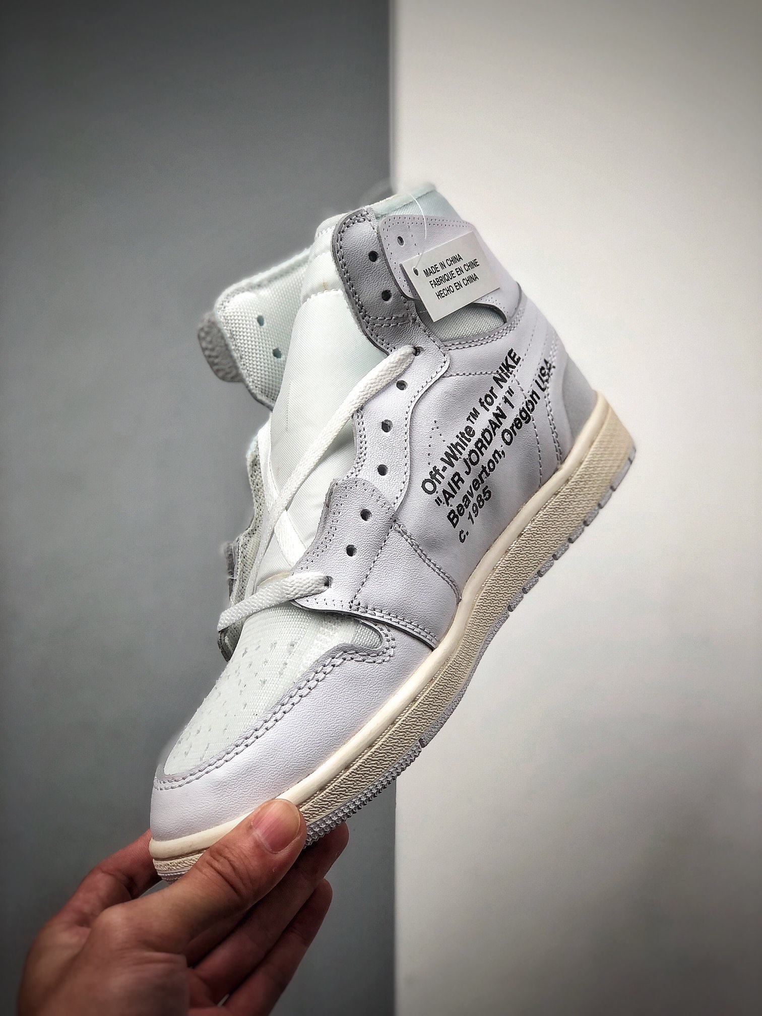 300  Air Jordan 1 X OFF-WHITE 高帮 白联名 AJ1 乔丹1代AQ0818-100