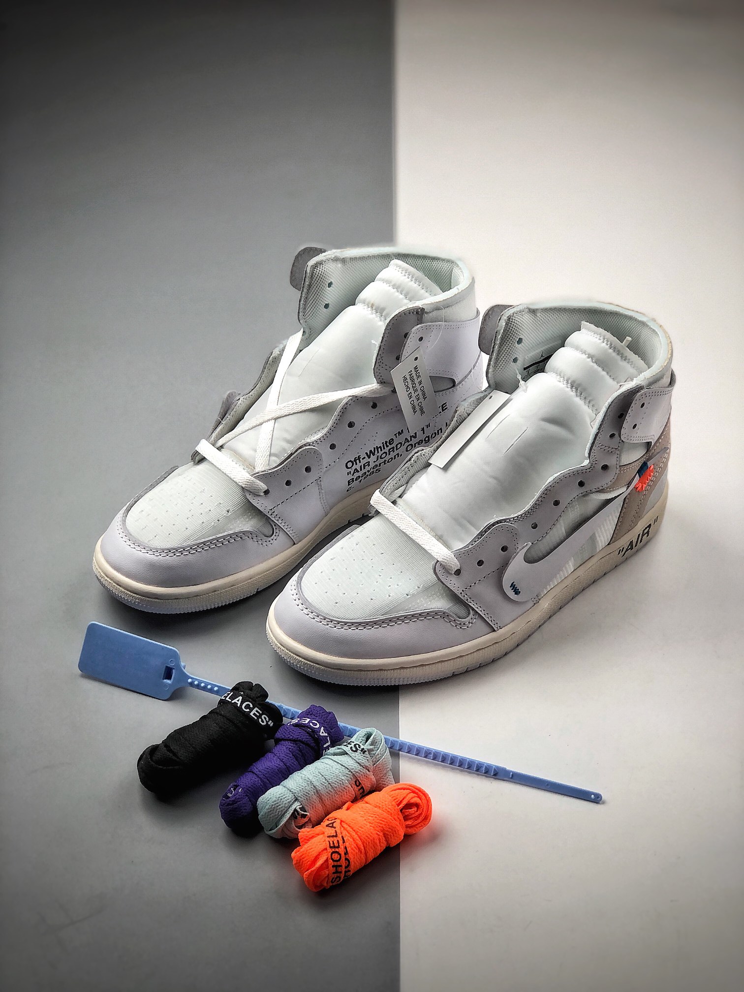 300  Air Jordan 1 X OFF-WHITE 高帮 白联名 AJ1 乔丹1代AQ0818-100