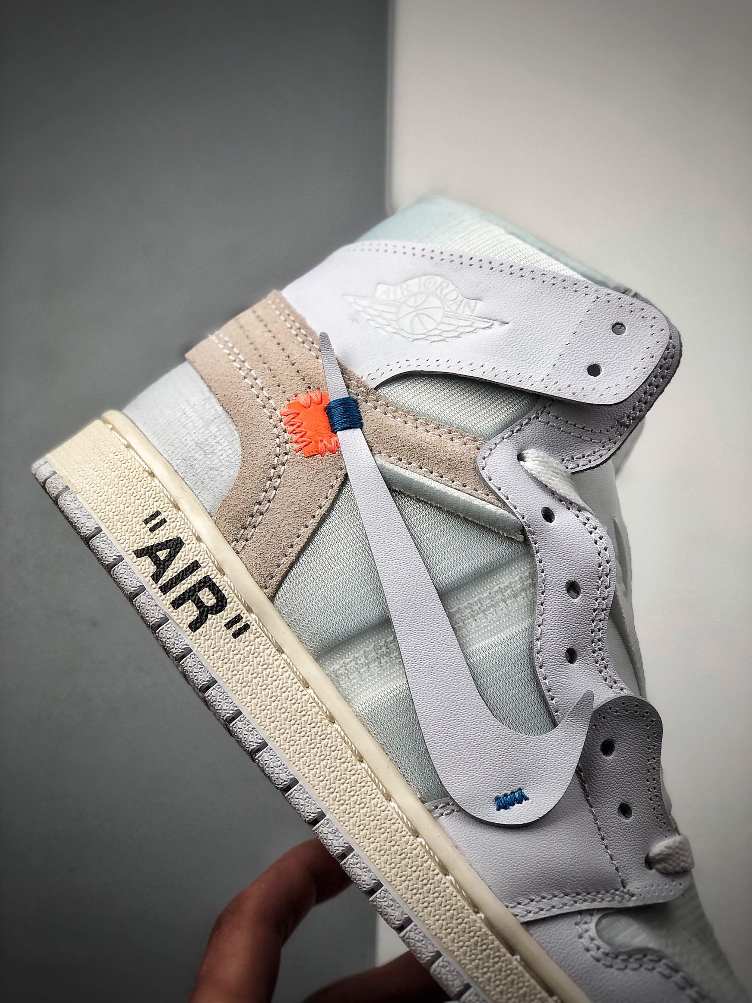 300  Air Jordan 1 X OFF-WHITE 高帮 白联名 AJ1 乔丹1代AQ0818-100