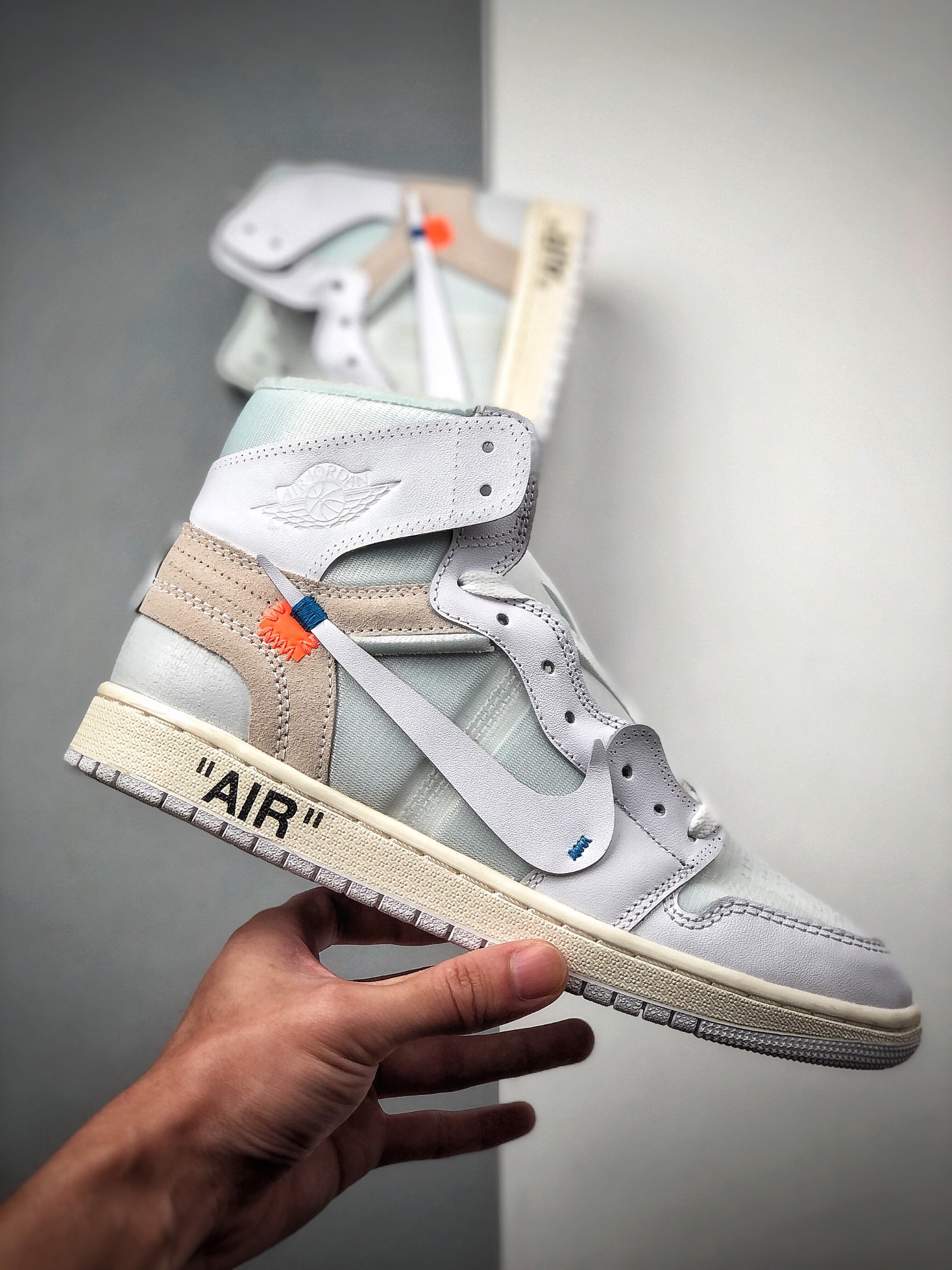 300  Air Jordan 1 X OFF-WHITE 高帮 白联名 AJ1 乔丹1代AQ0818-100