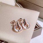 Bvlgari Jewelry Earring Gold White Unisex 925 Silver