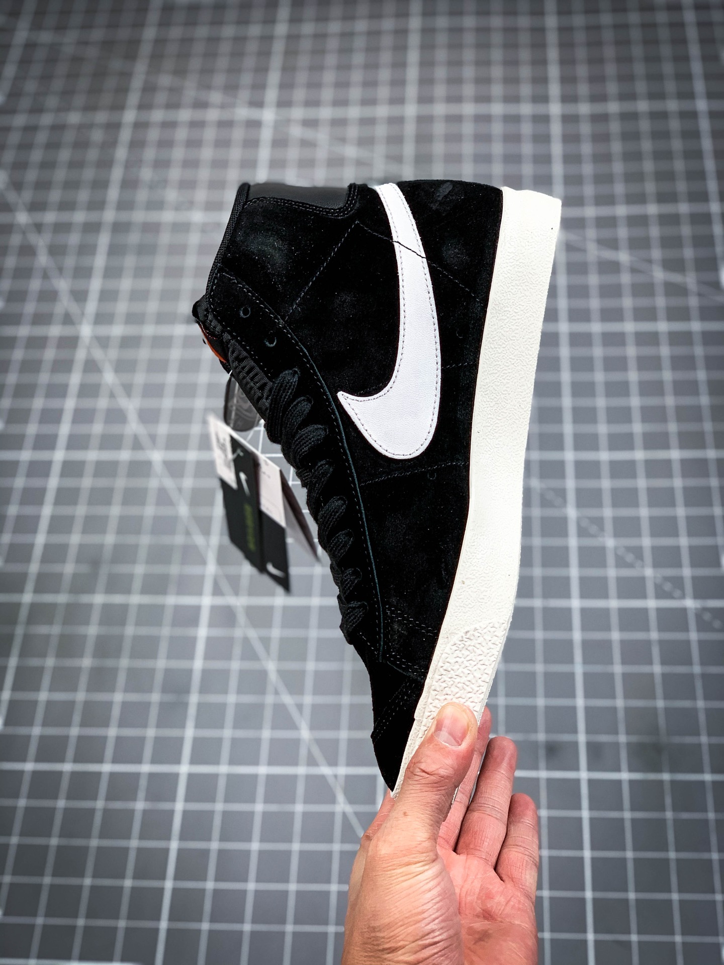 190 Nike Blazer Mid '77 Suede 开拓者经典黑白高帮百搭休闲板鞋 CI1172-005