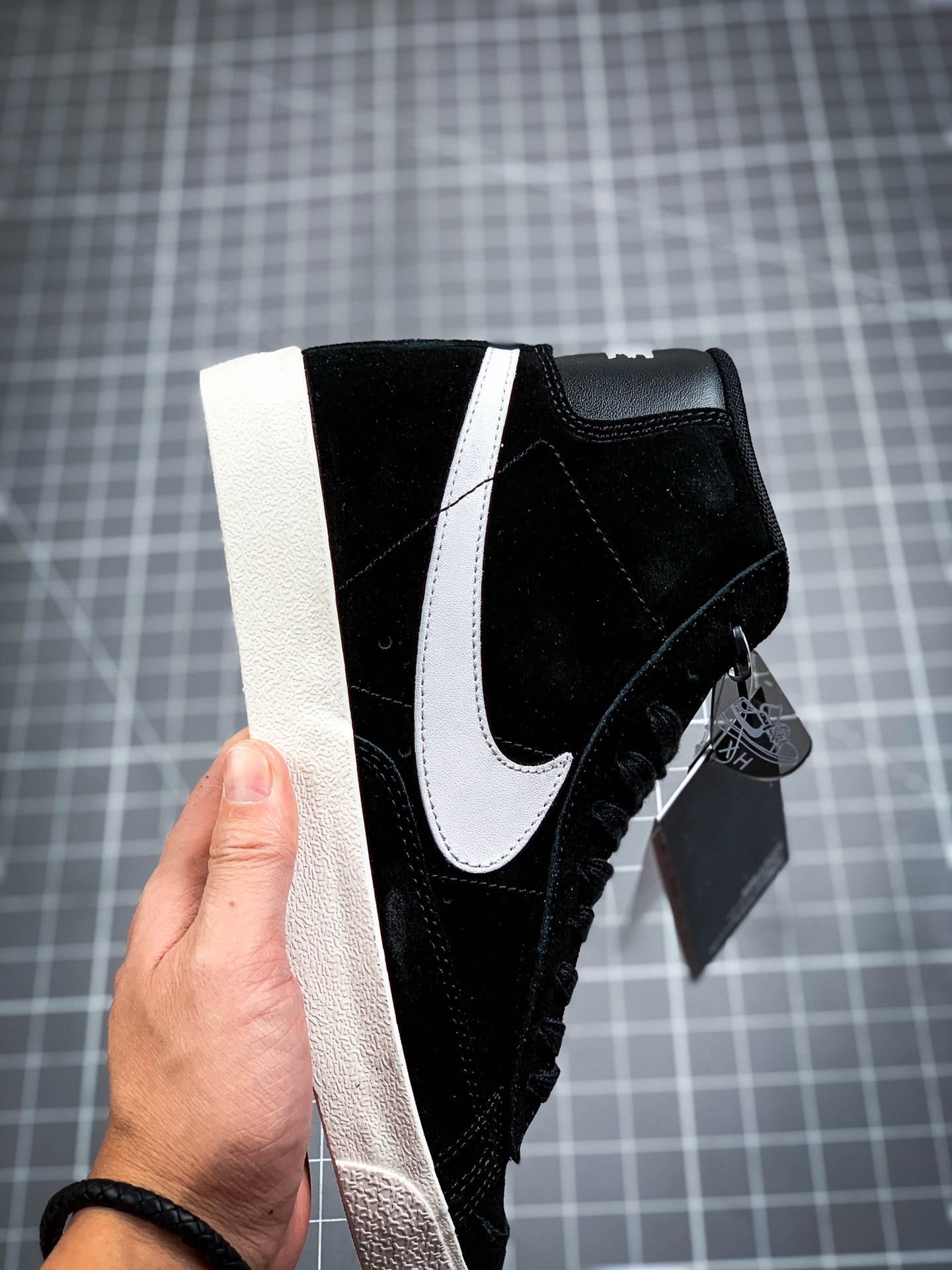 190 Nike Blazer Mid '77 Suede 开拓者经典黑白高帮百搭休闲板鞋 CI1172-005