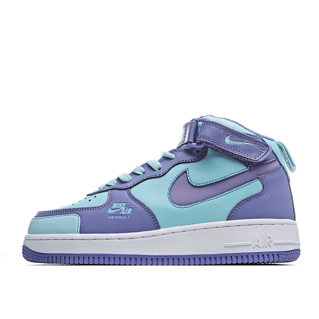 H5 NIKE Air Force 1空军一号中帮板鞋 3M反光 紫罗兰