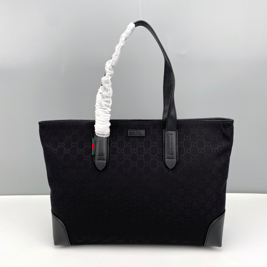 HERMES Her Bag Cabas Tote Bag Black Toile Officier 240521T