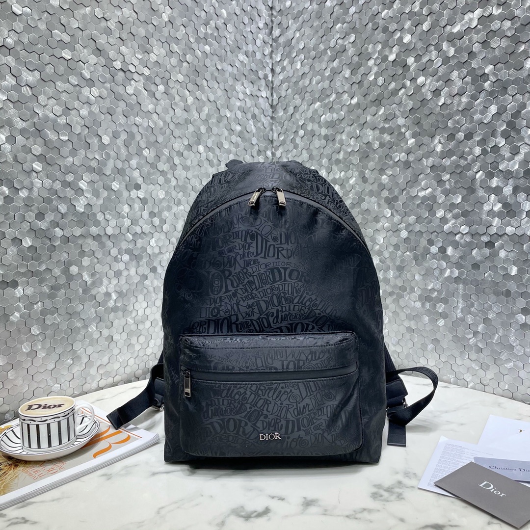 Dior Bags Backpack Online From China Designer
 Black Printing Fabric Nylon