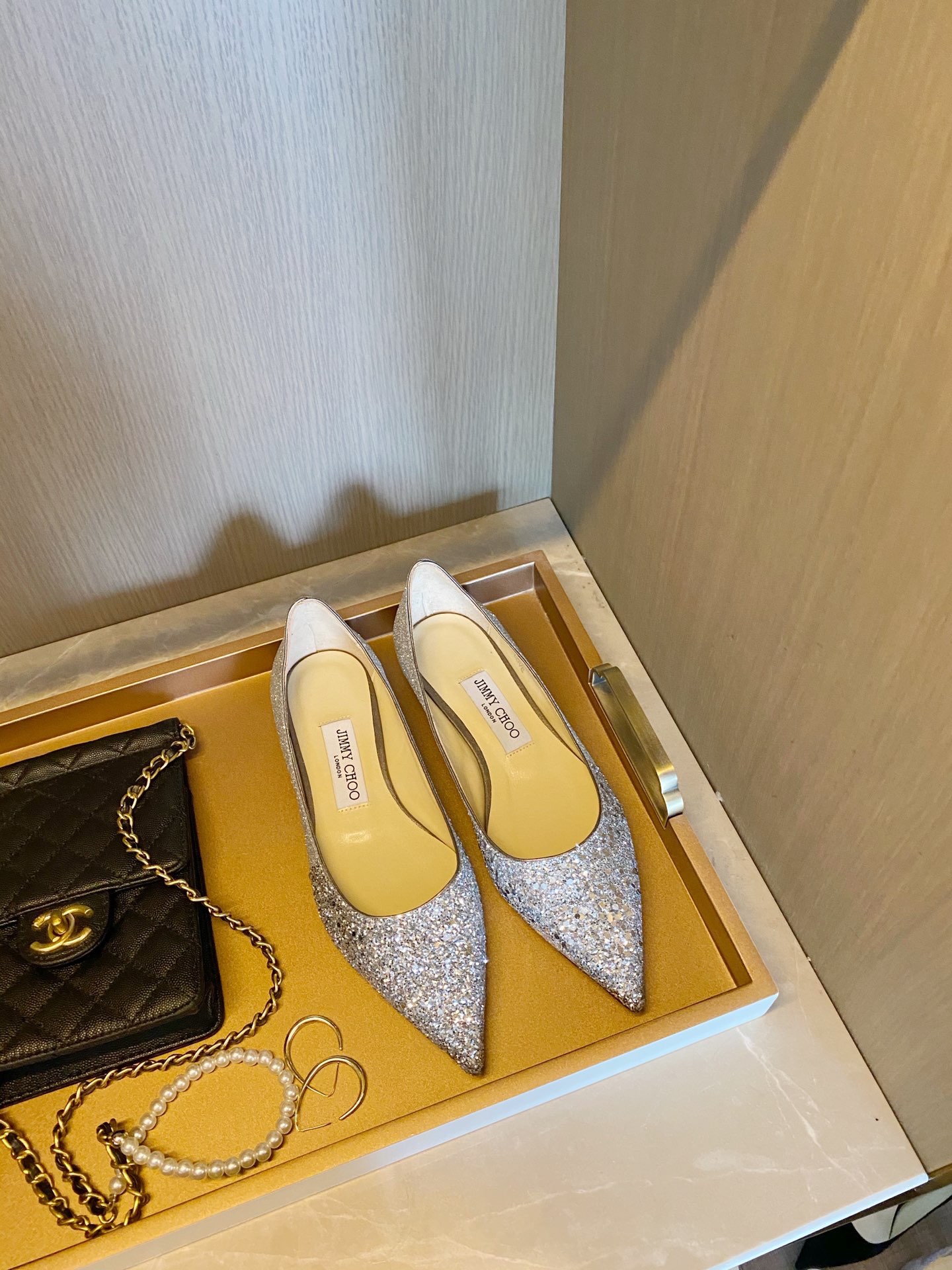 JIMMY CHOO 2025 Best Seller Pumps Pointed Toe Design + Imported Full Grain Crystal Lambskin 1.0/6.5/8.5cm