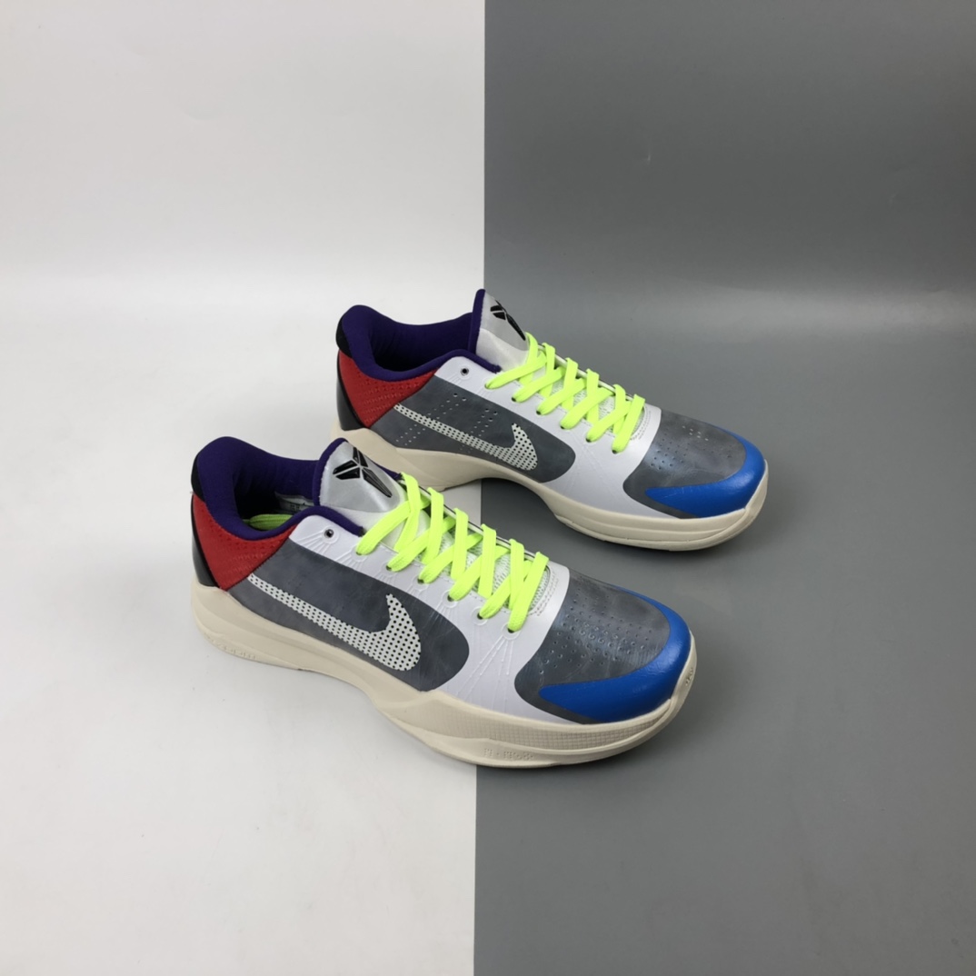 240 Nk Kobe 5 Lakers 科比5代 低帮篮球鞋/塔克 灰白蓝红拼色 CD4991-004