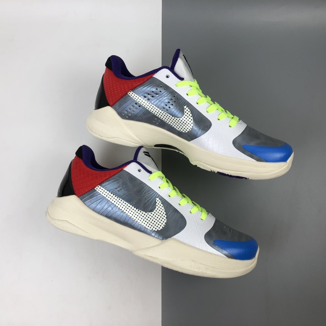 240 Nk Kobe 5 Lakers 科比5代 低帮篮球鞋/塔克 灰白蓝红拼色 CD4991-004
