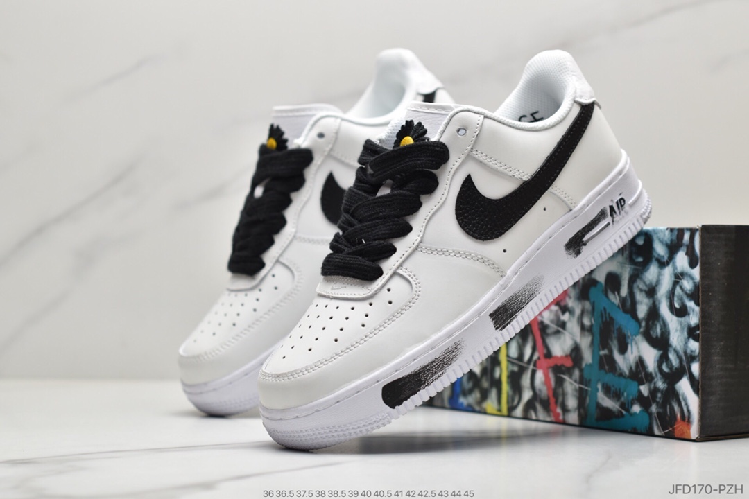 180 公司级耐克PEACEMINUSONE x Nike Air Force 1 Low 权志龙联名刮刮乐 空军一号滑板鞋 DD3223-100