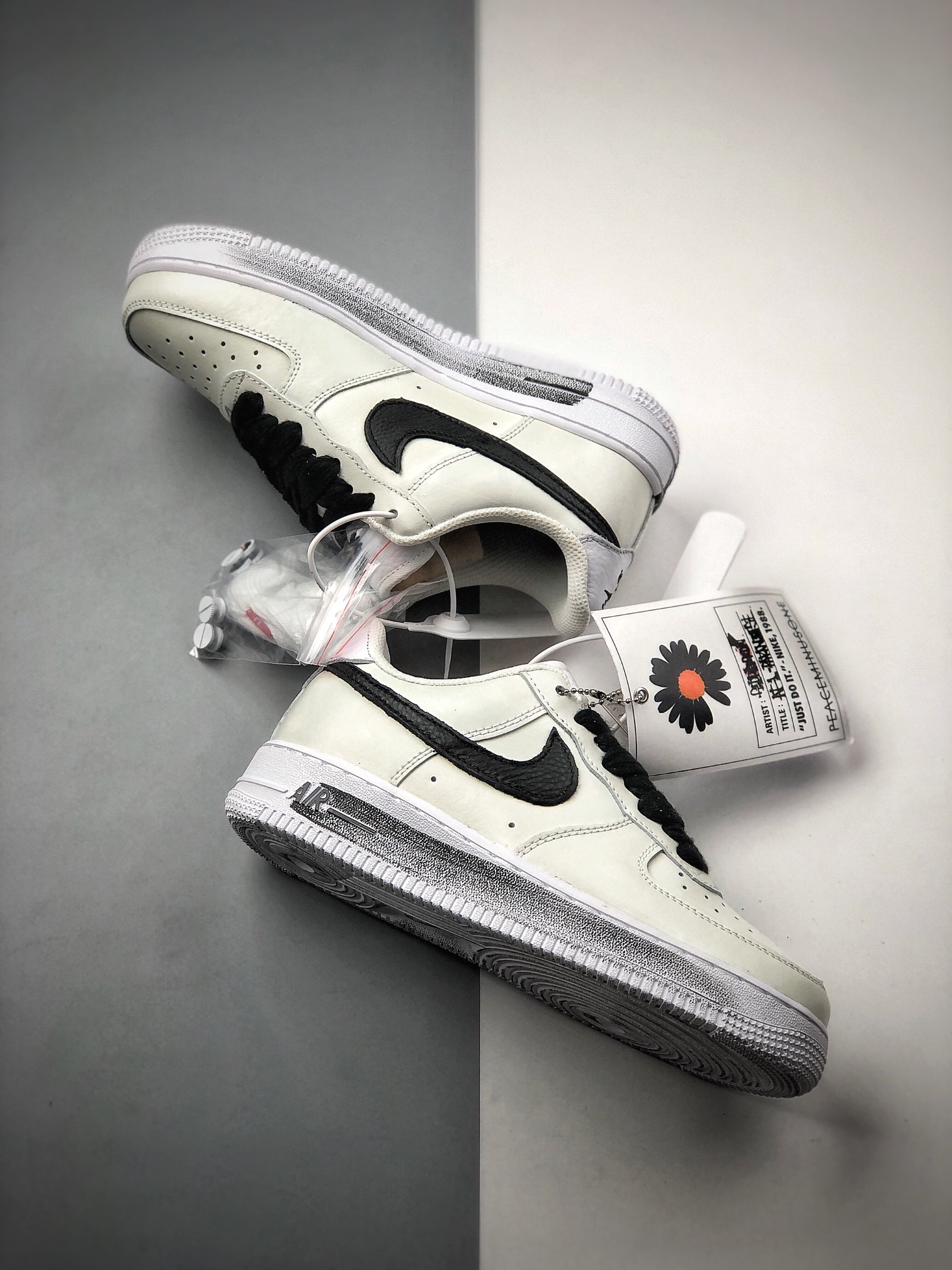 220 PEACEMINUSONE x Nike Air Force 1 '07 Low ”白黑”空军低帮经典百搭休闲运动板鞋DD3223-100