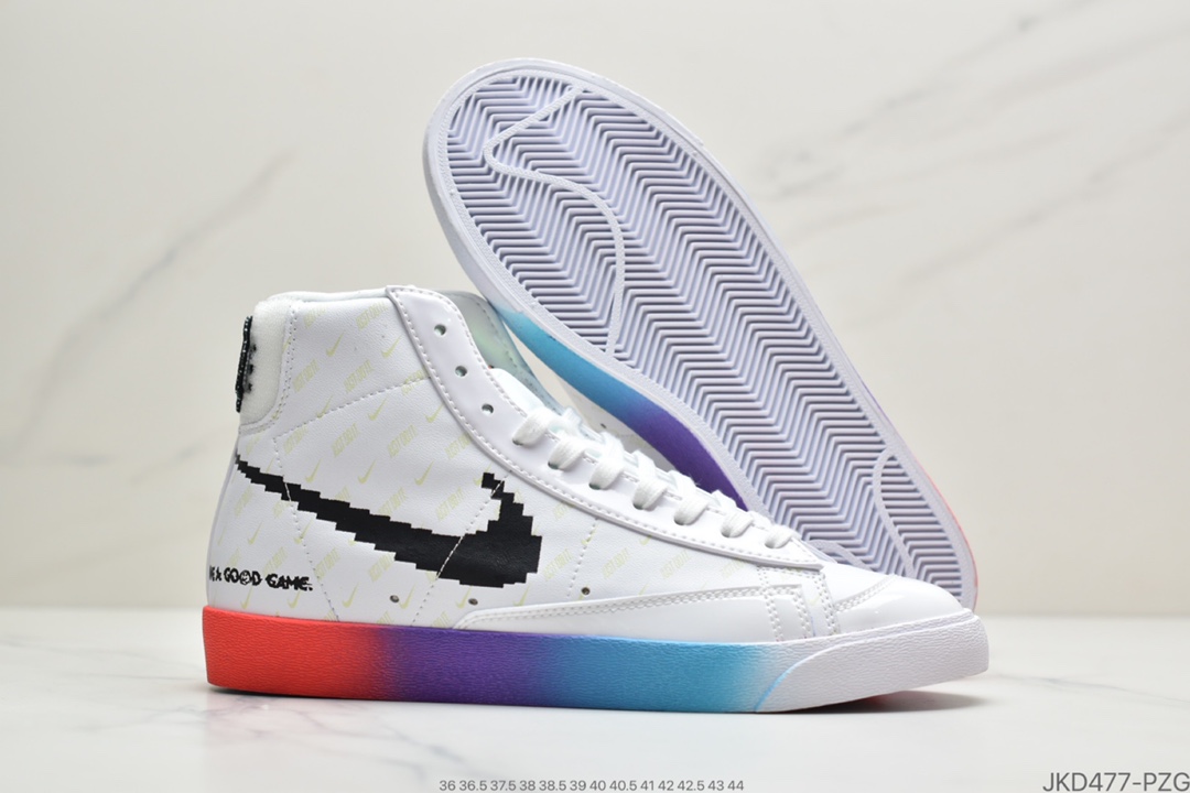 160 公司级耐克Nike Blazer Mid ’77 Vintage“ Have A Good Game”电玩像素 英雄联盟 开拓者高帮休闲板鞋 DC3280-101