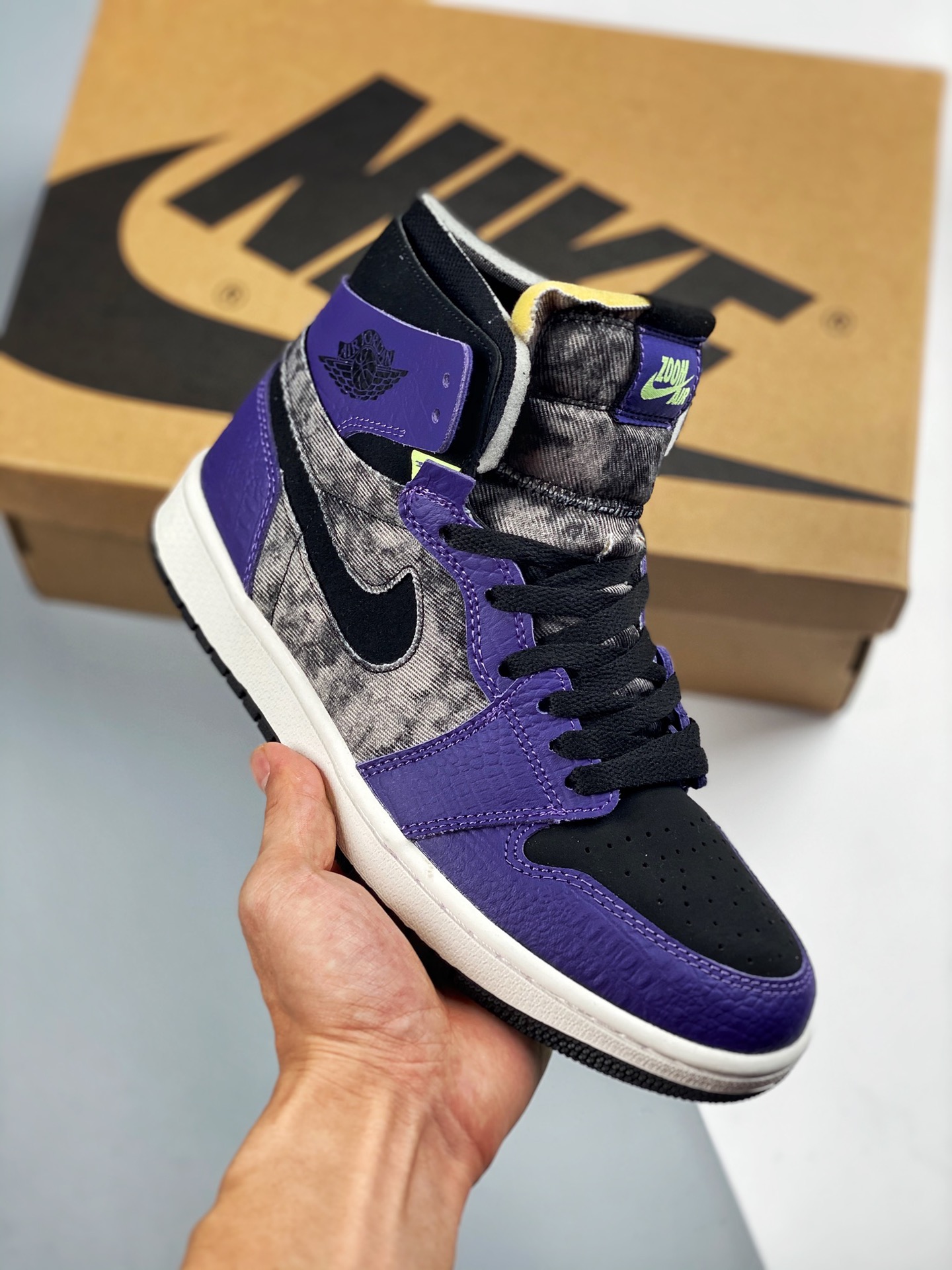 Air Jordan 1 Zoom CMFT “Bayou Boys” azul y negro, desarrollo con horma y plantilla originales, el molde coincide perfec…