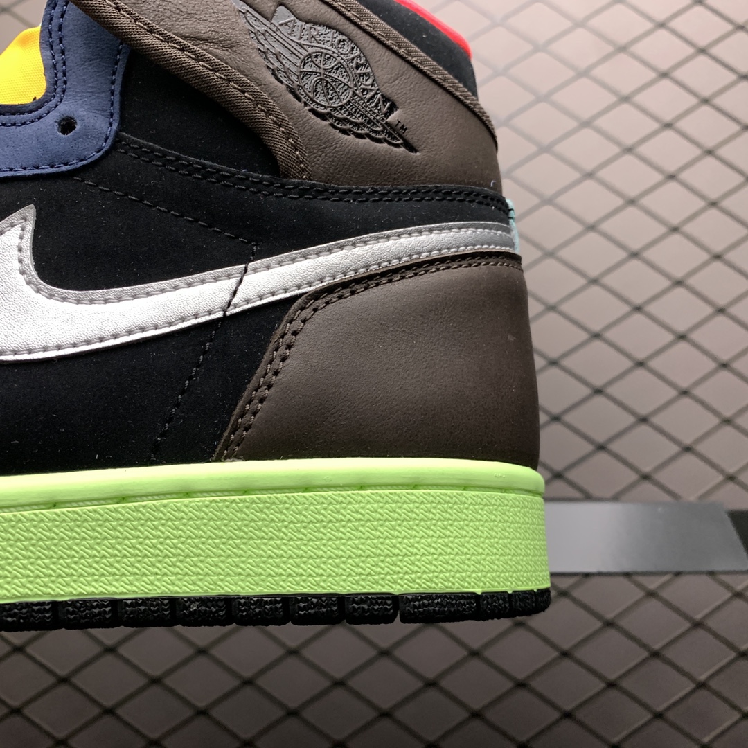 450 纯原版本 AirJordan 1 Retro  ”Bio Hack” AJ1乔1 彩色拼接 555088-201