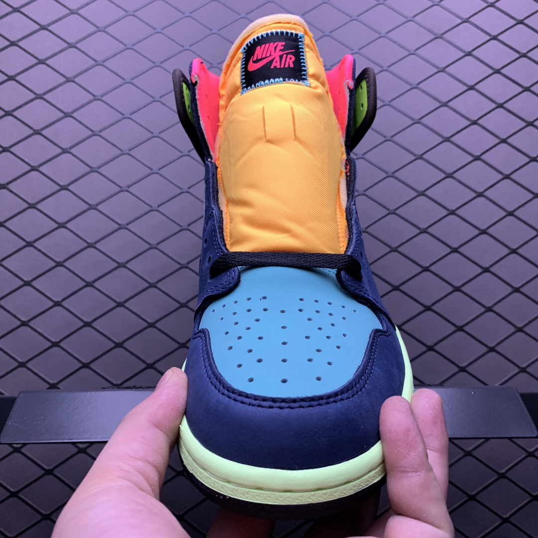 450 纯原版本 AirJordan 1 Retro  ”Bio Hack” AJ1乔1 彩色拼接 555088-201