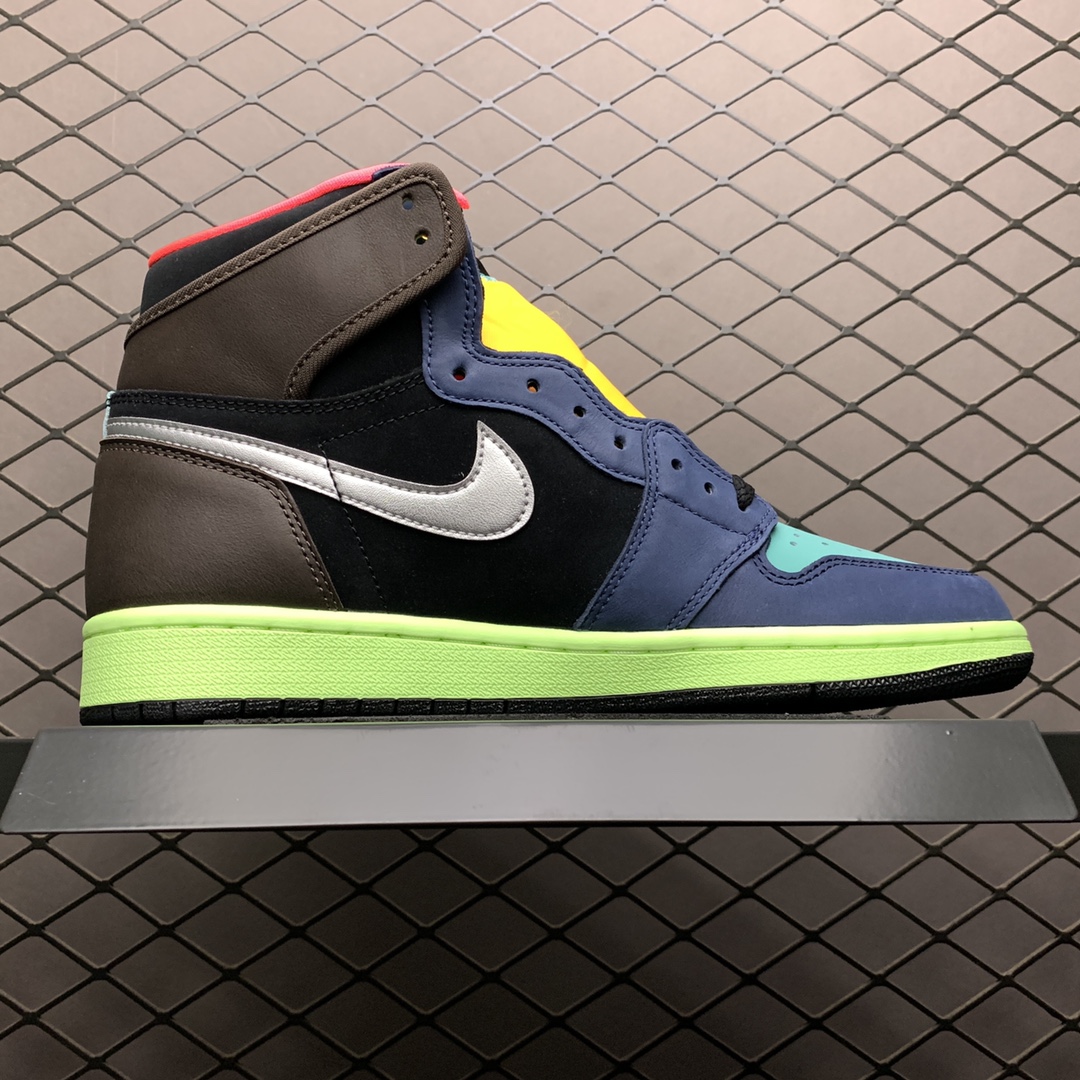450 纯原版本 AirJordan 1 Retro  ”Bio Hack” AJ1乔1 彩色拼接 555088-201
