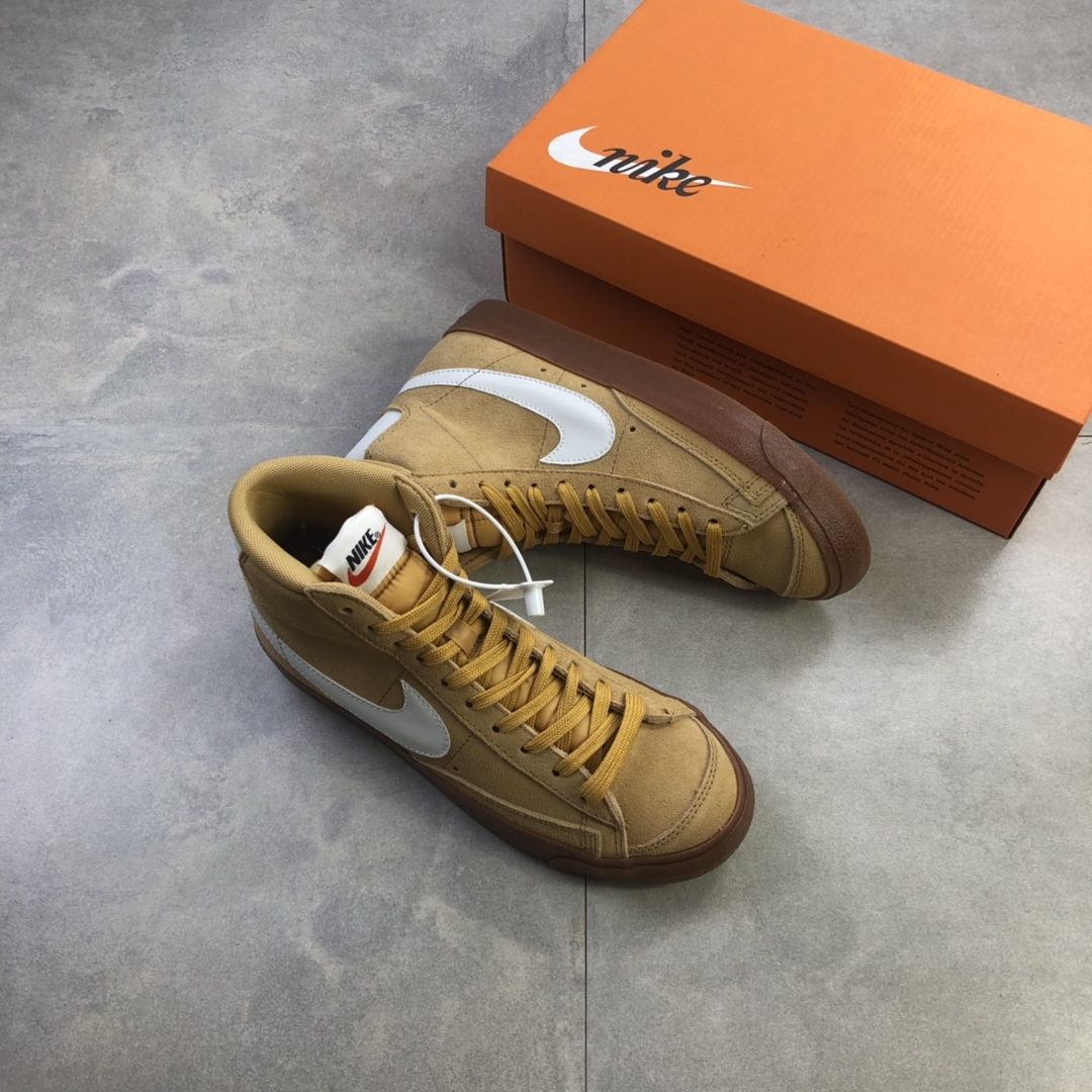 200  Nike Blazer Mid Retro OG复古经典中帮开拓者 浅棕麂皮货号：DB5461-700