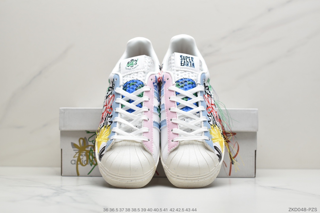 260 公司级联名宋妍霏 刺绣小花朵贝壳头S级 Adidas x Sean WotherspoonSW联名宋妍霏刺绣小FZ4724