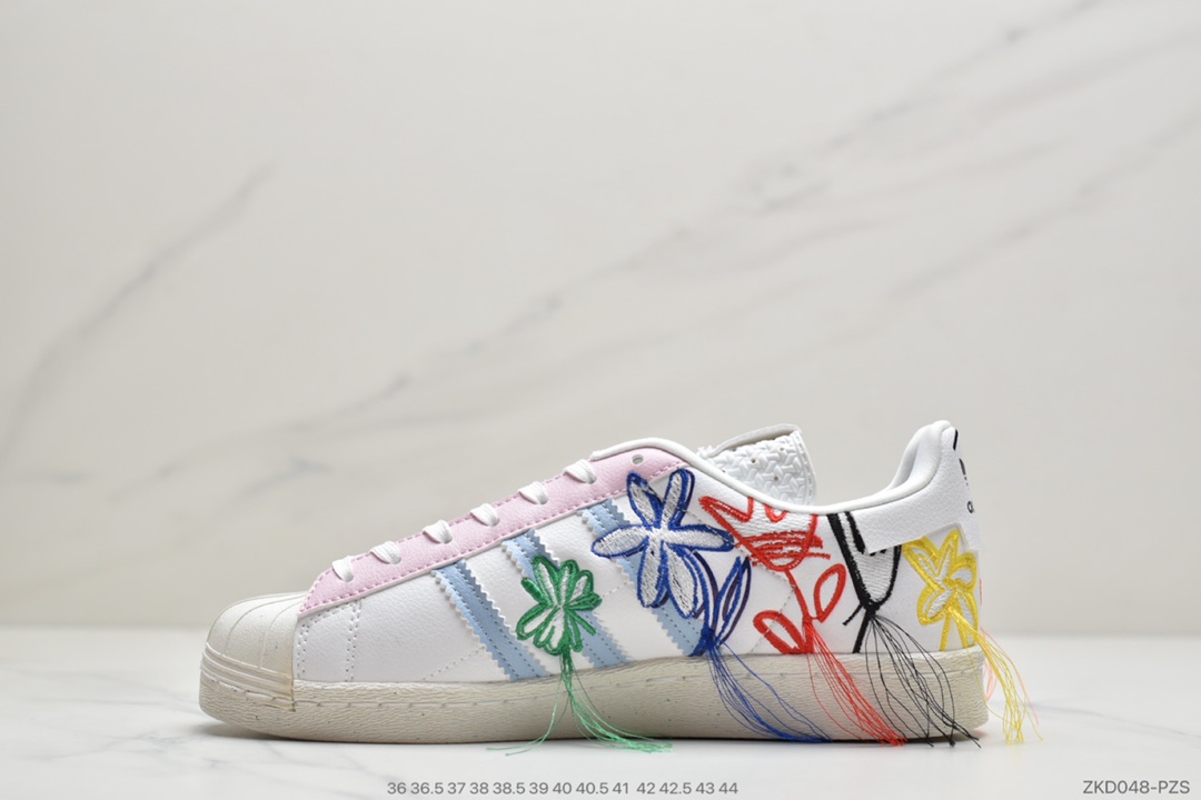 260 公司级联名宋妍霏 刺绣小花朵贝壳头S级 Adidas x Sean WotherspoonSW联名宋妍霏刺绣小FZ4724